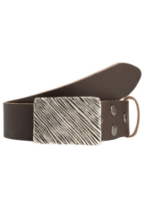 RETTUNGSRING by showroom 019° Ledergürtel mit austauschbarer Schließe »Seegras Rechteck«