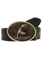 RETTUNGSRING by showroom 019° Ledergürtel mit austauschbarer Schließe »Sylt Schwarz/ Gold«