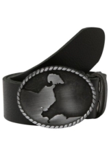 RETTUNGSRING by showroom 019° Ledergürtel Schließe »Neustadt Schwarz Satiniert Mit Swarovski-Kristall Veredelt«