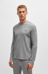 BOSS Pyjamaoberteil Waffle LS-Shirt