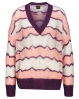 BOSS Strickpullover Damen Strickpullover mit Alpaka C_FORNELLO (1-tlg)