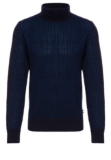 BOSS Strickpullover H-Emaurelio mit Stehkragen (1-tlg)