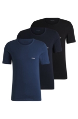 BOSS T-Shirt TShirtRN 3P Classic (3-tlg) mit BOSS Stickerei