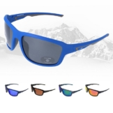 Gamswild Sportbrille UV400 Sonnenbrille Skibrille Fahrradbrille TR90 Damen Herren, Modell WS7536 blau, blau-grau, grün-türkis, pink-orange, schwarz-braun