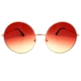 LUXXADA Sonnenbrille (Damen Brille Festival Nickelbrille Übergroß mit Brillenbeutel) Hippie Brille Vintage Gestell XXL Verlaufsgetönte farbige Gläser