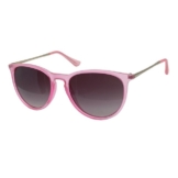 LUXXADA Sonnenbrille (Panto Gestell transparent Pink mit Brillenbeutel) Damen Sonnenbrille Oval