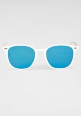 PRIMETTA Eyewear Sonnenbrille Weiße Sonnenbrille mit blau verspiegelten Gläsern