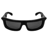 Rennec Sonnenbrille (Festivalbrille mit Brillenbeutel) Sportliche Raverbrille Techno Style