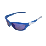 Rennec Sonnenbrille (Kinder Brille 5 bis 11 Jahre) Jungen Sportbrille Blau Verspiegelt - Brillenbeutel