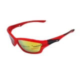 Rennec Sonnenbrille (Kinder Sportbrille 5 bis 11 Jahre) Jungen Sportbrille Orange Verspiegelt - Brillenbeutel