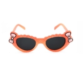 Rennec Sonnenbrille (Mädchen Brille mit Brillenbeutel) Baby Kleinkind Brille Orange mit Schleifen