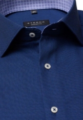 Eterna Kurzarmhemd strukturiertes Kurzarmhemd mit Tasche unifarben