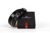 Flyerbelt Security Metallfreier Gürtel 125 cm -Mit dem roten Dorn Schwarz