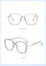 PACIEA Lesebrille Damen Blaulichtfilter Glitzerrand Oversized Anti-Müdigkeit