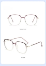 PACIEA Lesebrille Damen Blaulichtfilter Glitzerrand Oversized Anti-Müdigkeit