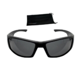 Rennec Sonnenbrille (1x Sportbrille schnelle Brille mit Hardcase Brillenbeutel) Wrap Around Sportbrille mit Polarisierten Linsen