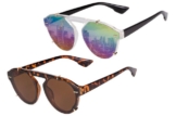 UrbanSky Retrosonnenbrille David (2er-Pack, Sonnenbrillen-Set mit Einstecketui) 2er-Pack - polarisiert