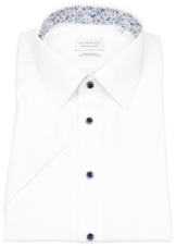 Eterna Kurzarmhemd Modern Fit leicht tailliert bügelfrei Kentkragen