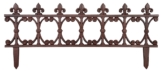 Beetzaun Beeteinfassung Gusseisen Antik-Braun 82x36cm Beetumrandung Ziergitter