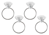 Edle Serviettenringe Diamant -Optik 4er-Set