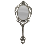 Handspiegel Prinzessin Silber Barock Schminkspiegel Antik-Stil Karneval 25cm