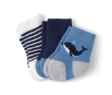 Tchibo - 3 Paar Babysocken - Herren - Gr. 16-18 - dunkelblau/gestreift