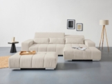 COTTA Ecksofa Orion L-Form, mit 2x Kopfteilverstellung & 3 Nierenkissen