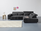 COTTA Ecksofa Orion L-Form, mit Kopfteilverstellung & 5 Nierenkissen