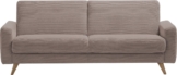 exxpo - sofa fashion 3-Sitzer Samso, elegant und bequem, aktueller Cord Bezug, Kippcouch, hochwertige Verarbeitung, Schlafsofa inkl. Bettfunktion und Bettkasten