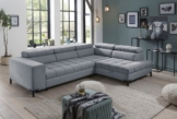 exxpo - sofa fashion Ecksofa Bocco, hochwertige Verarbeitung, toller Sitzkomfort, bequem, L-Form, wahlweise mit Bettfunktion u. Bettkasten, inkl. Kopfteilverstellung