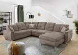 Jockenhöfer Gruppe Wohnlandschaft Livorno U-Form, mit 7 individuell verstellbaren Kopfteilen, Bett- und Relaxfunktion
