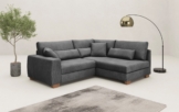 Mr. Couch Ecksofa Hilla L-Form, bis 140 kg belastbar, mit Taschenfederkern, wahlweise mit Bettfunktion