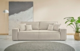 OTTO home 3-Sitzer FINNLEY, Schlafsofa 257 cm, Couch mit Schlaffunktion & Bettkasten, verfügbar in den Stoffqualitäten Bouclé, Struktur fein und Mega Cord