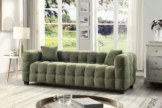 ATLANTIC home collection 3-Sitzer Stella, inkl. 2 Zierkissen und mit modernem Teddy Stoff