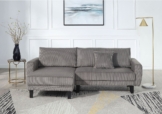 ATLANTIC home collection Ecksofa Leonid L-Form, mit Schlaffunktion und Bettkasten