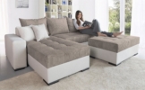 COLLECTION AB Ecksofa Josy L-Form, B: 214 cm in Cord, Cord-Mix, mit Bettfunktion, Bettkasten & 2 Zierkissen, Federkern