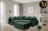 COLLECTION AB Ecksofa Parma L-Form, mit Schlaffunktion und Bettkasten, inklusive Kissen, Bonellfederkern