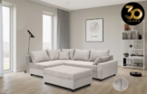 COLLECTION AB Ecksofa Parma L-Form, mit Schlaffunktion und Bettkasten, inklusive Kissen, Bonellfederkern