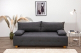 COLLECTION AB Schlafsofa Bella, B: 196 cm, Liegefl. 145x196 cm, mit Bettfunktion, Bettkasten & 2 Armlehnenkissen, Federkern