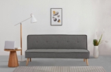 INOSIGN Schlafsofa ARBON,183cm, klappbarer 3-Sitzer mit verstellbarer Rückenlehne und, Bettfunktion, Webstoff und Kunstleder