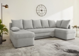 Jockenhöfer Gruppe Wohnlandschaft Arktis U-Form, B: 260 cm, mit Bettfunktion & Bettkasten, Unser Dauertiefpreis