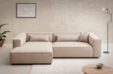 LeGer Home by Lena Gercke Ecksofa PIARA XXL, Big-Sofa, Cord, Leinenoptik o. Strukturstoff, L-Form, wahlweise Ottomane rechts/links, Kedernaht, extra tiefe Sitzfläche