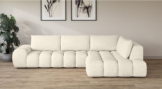 OTTO home Ecksofa AZITA Designsofa, elegant und bequem L-Form, Bubble-Optik, lose Rückenkissen, traumhafte Steppung, Maße B/T/H: 352/210/72 cm