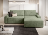 TRENDMANUFAKTUR Ecksofa Challenge, Schlafsofa mit Bettkasten, Couch in L-Form, Breite 245 cm, Recamiere beidseitig montierbar, auch in trendigem Cordstoff
