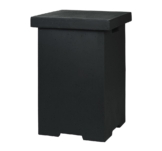 Happy Cocooning Beistelltisch für Gasflasche schwarz 410 x 410 x 620 mm