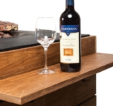 Happy Cocooning Seitentische Teak Ablage für Feuertisch 2 Stück - 74 x 16,5 x 20 cm