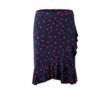 Tchibo - Jerseyrock in Wickeloptik - Damen - Gr. XL - dunkelblau/gepunktet