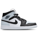 Jordan Aj1 Mid Herren Sneaker - Schwarz - Größe 47.5 - Leder, Synthetik