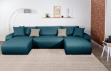 COLLECTION AB Wohnlandschaft Paola U-Form, B: 314 cm, Bettfunktion, Bettkasten & 4 Zierkissen, Federkern