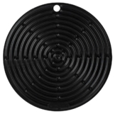 Le Creuset Topflappen Rund Silikon Schwarz